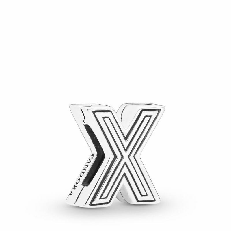 Pandora Reflexions™ Letter X Clip Charm Outlet NZ, Sterling Silver (738594-RUM)